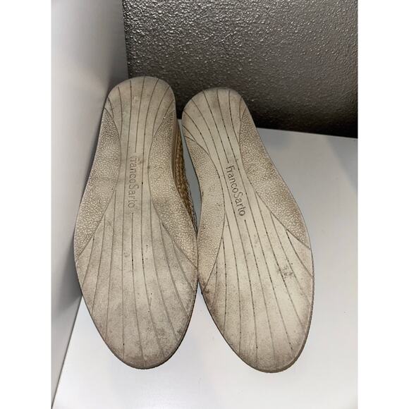 Franco Sarto Homer 2 White Leather Woven Platform Espadrille Sneakers / Loafers - Picture 7 of 12